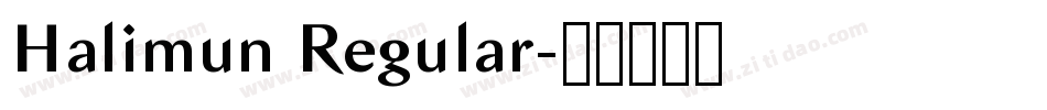 Halimun Regular字体转换